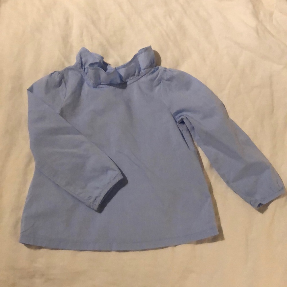 Janie and Jack French blue long sleeve blouse